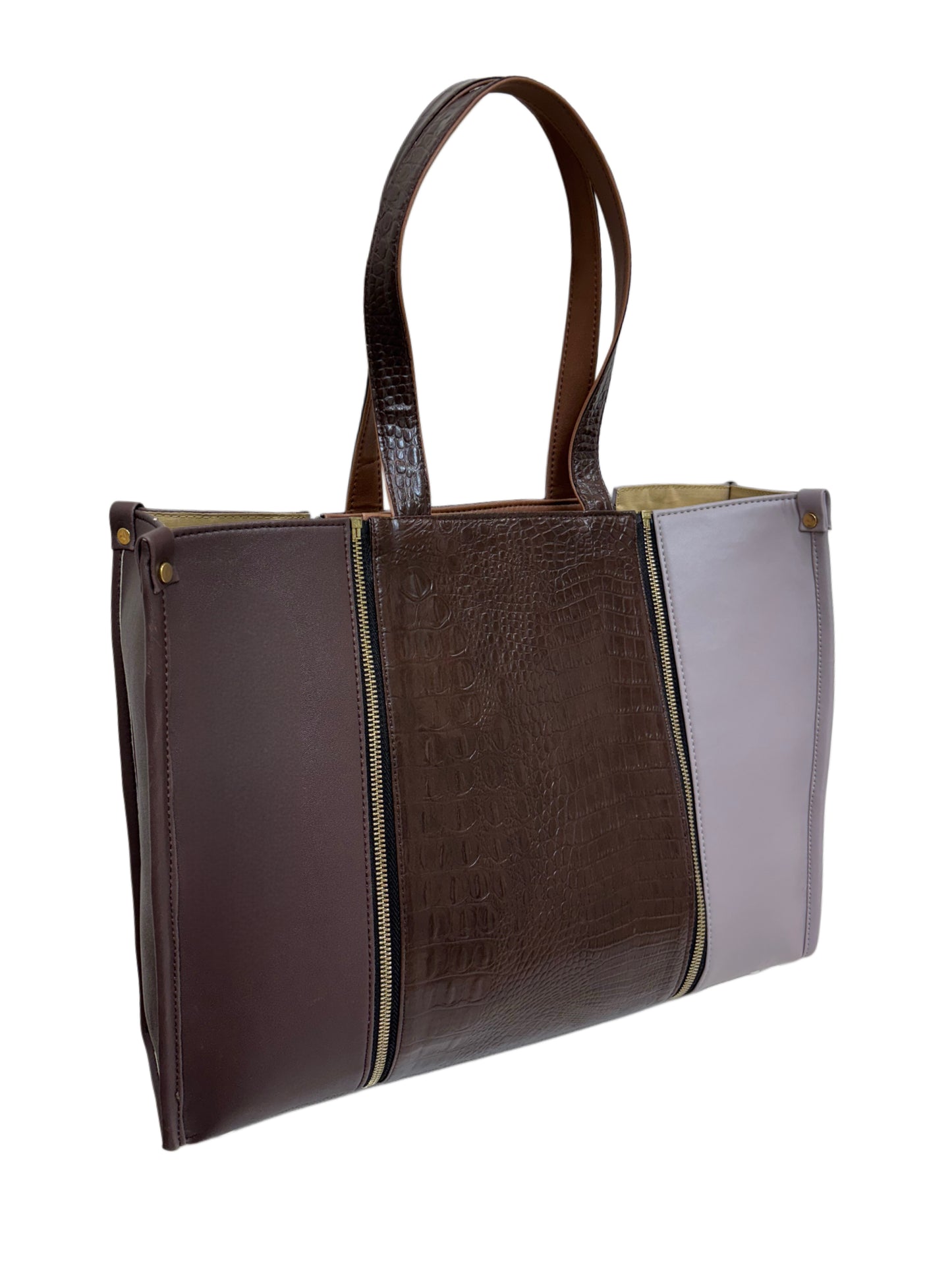 Burgundy x Pale Mauve - Textured Brown