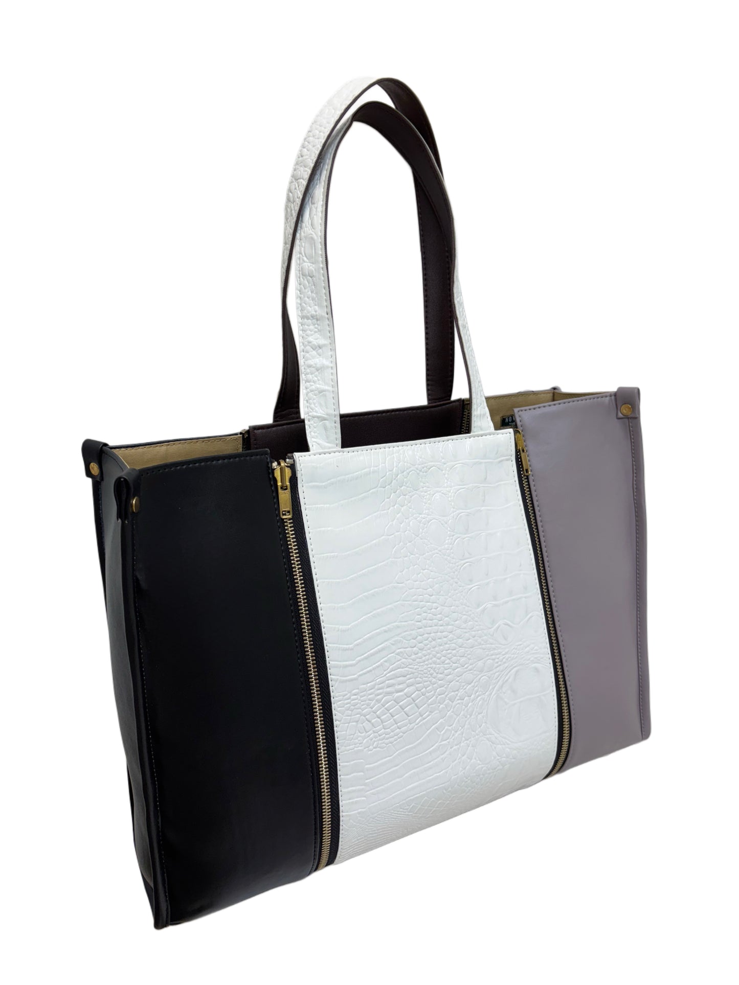 Black x Pale Mauve - Textured White