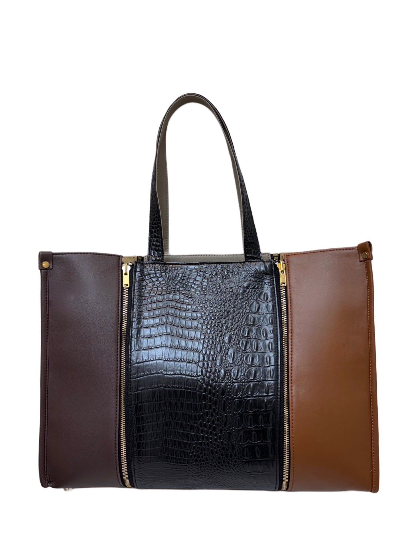Burgundy x Tan - Textured Black