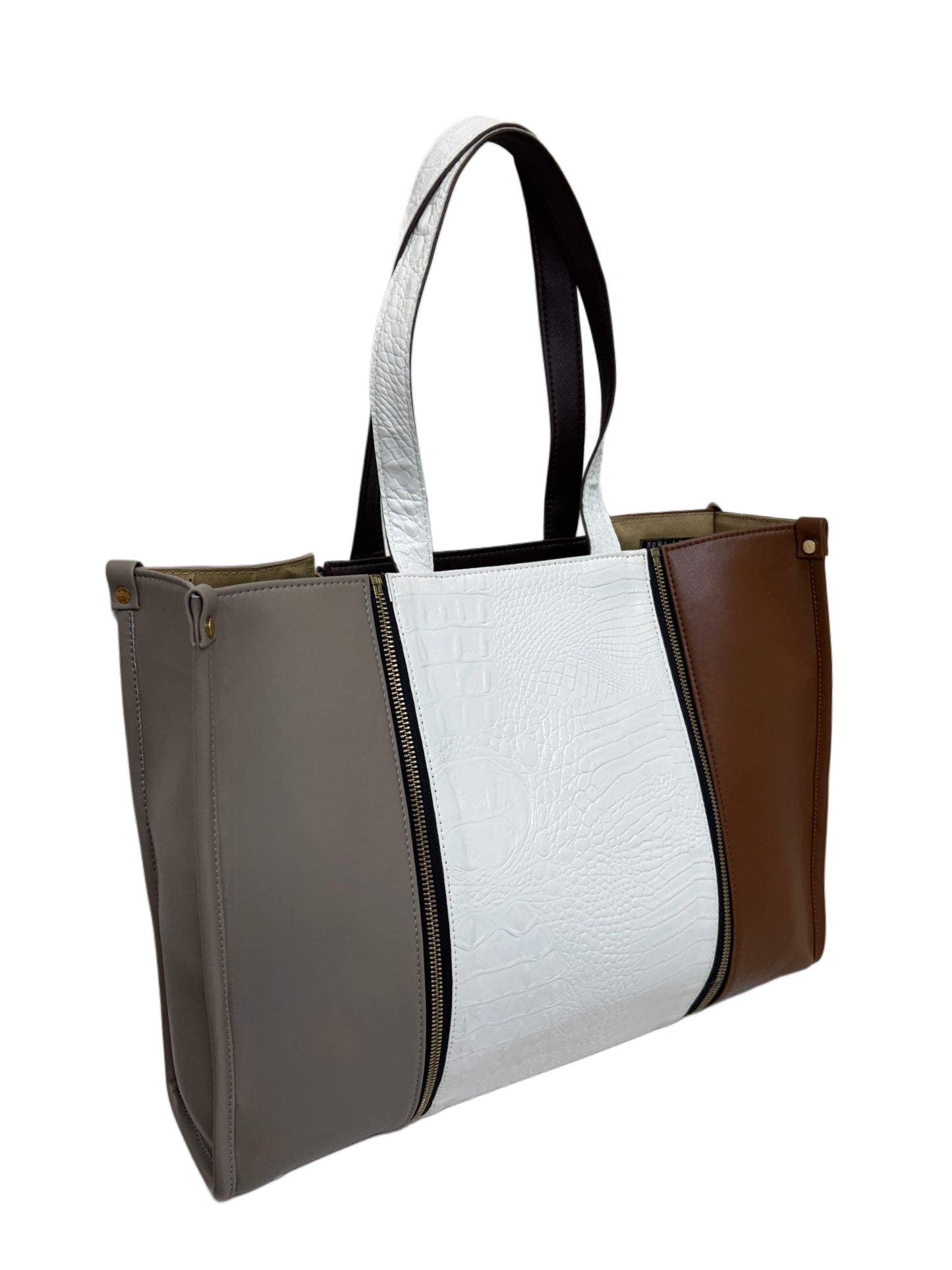 Plaza Taupe x Tan - Textured White