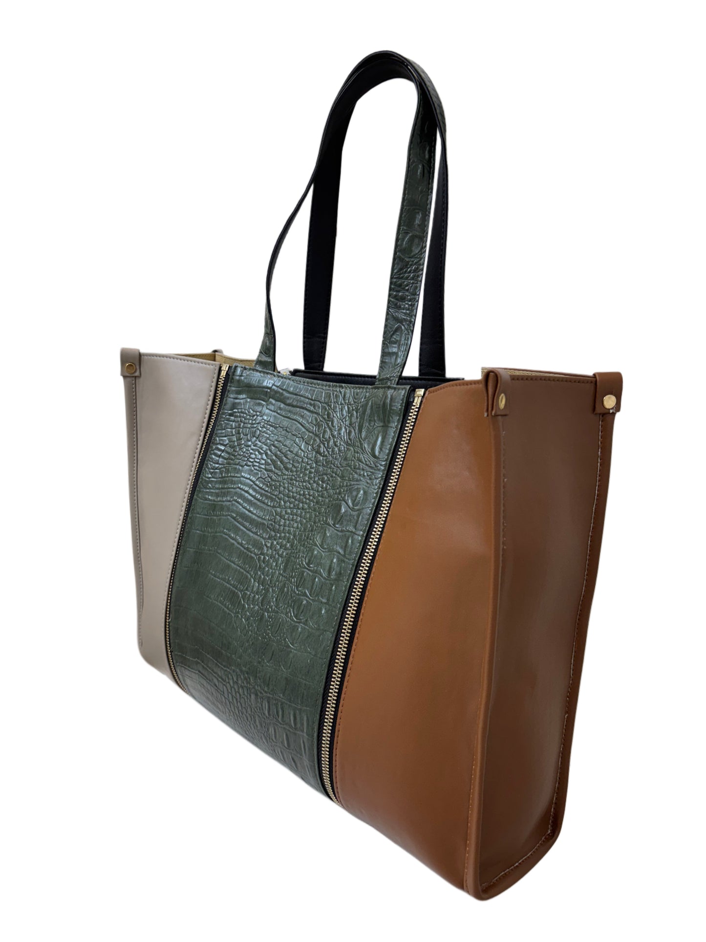Plaza Taupe x Tan - Textured Green