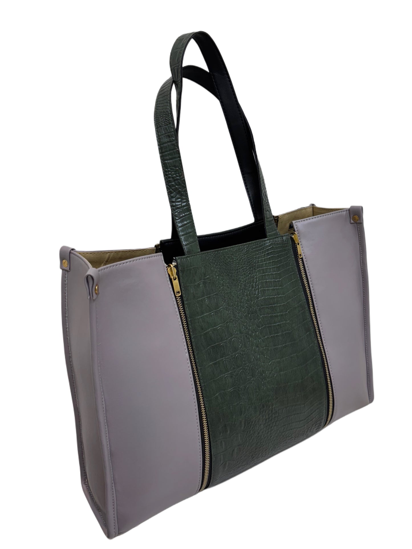 Pale Mauve - Textured Green