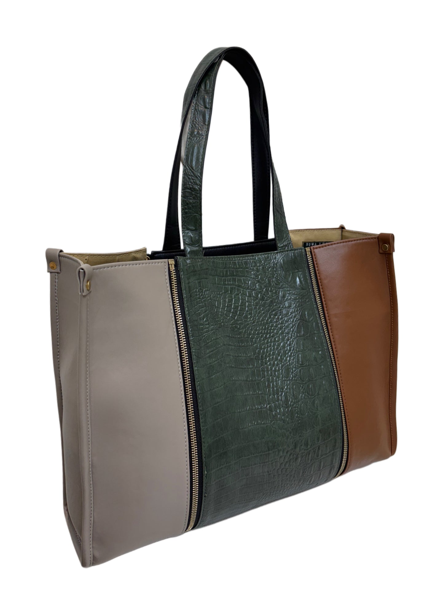 Plaza Taupe x Tan - Textured Green