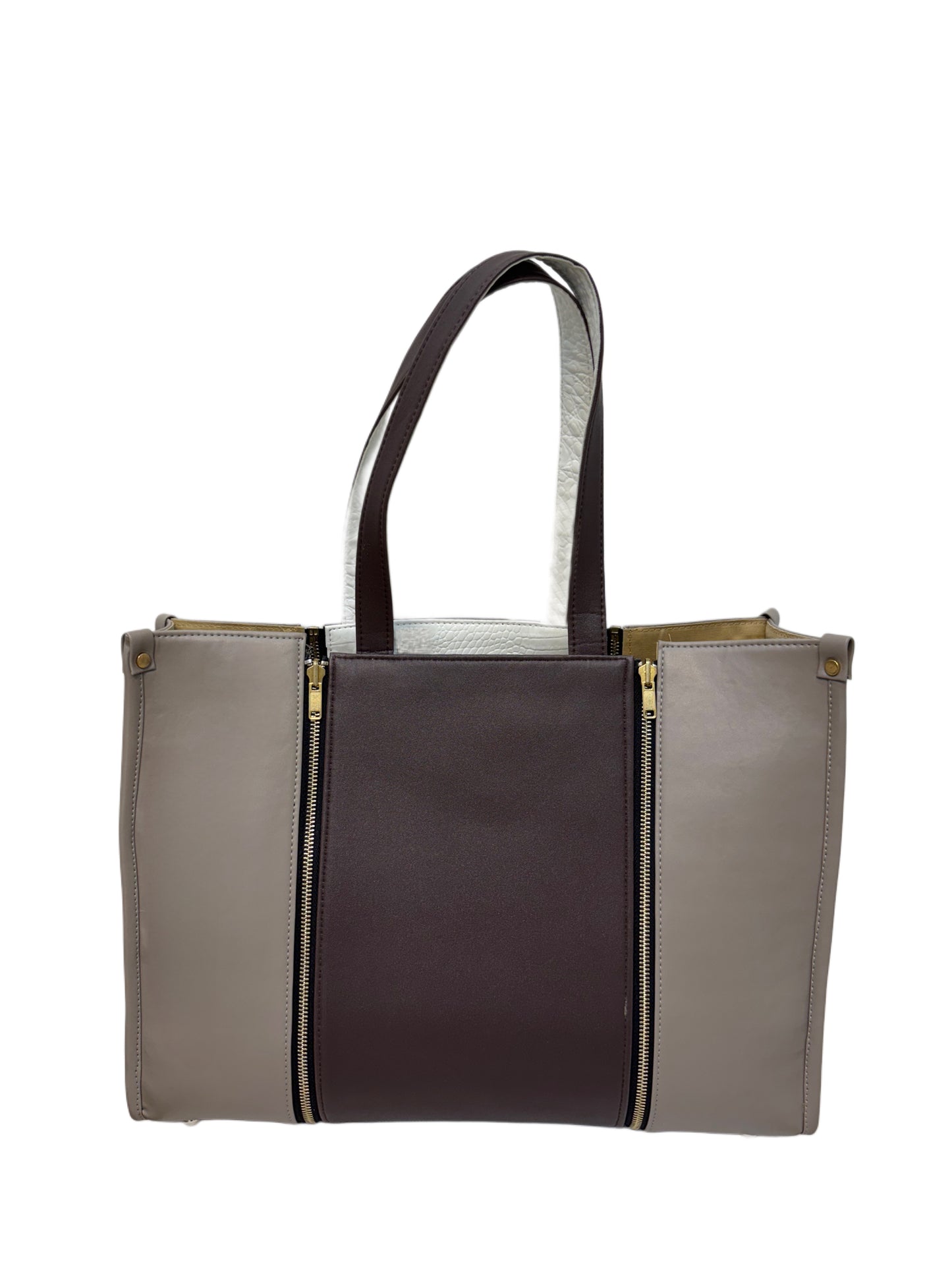 Plaza Taupe - Textured White