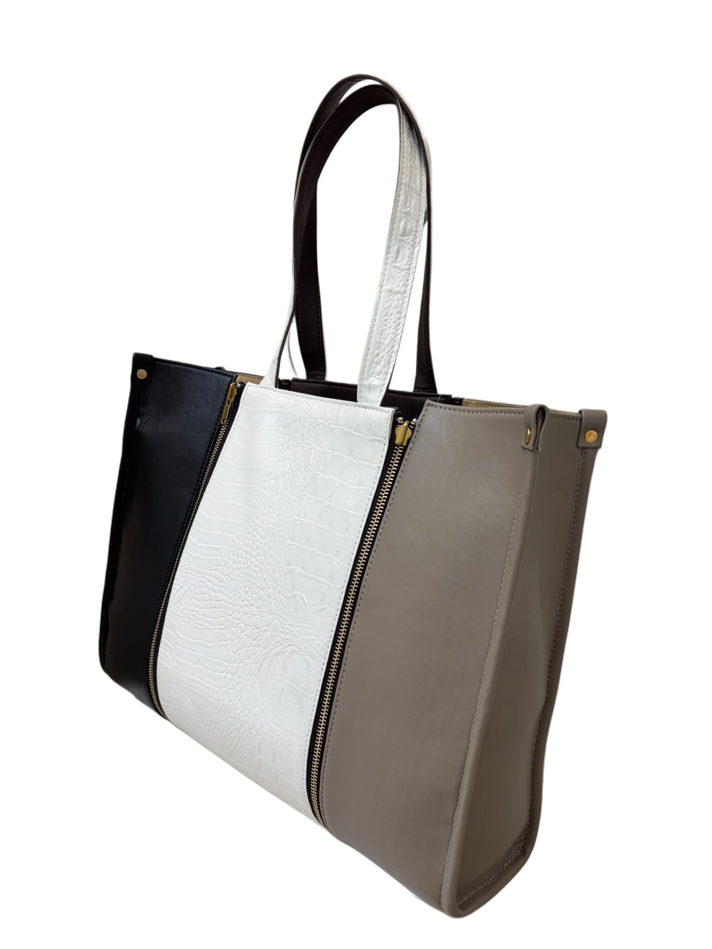Plaza Taupe x Black - Textured White