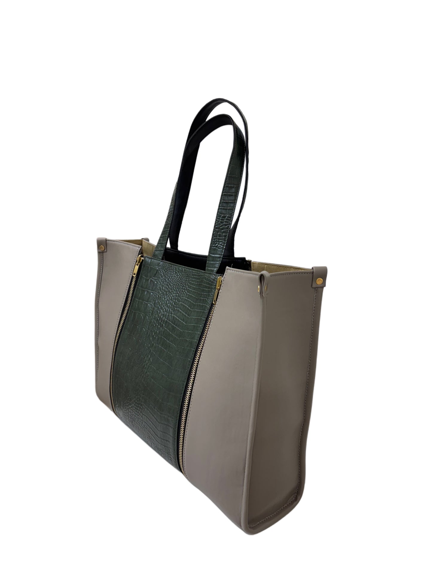 Plaza Taupe - Textured Green