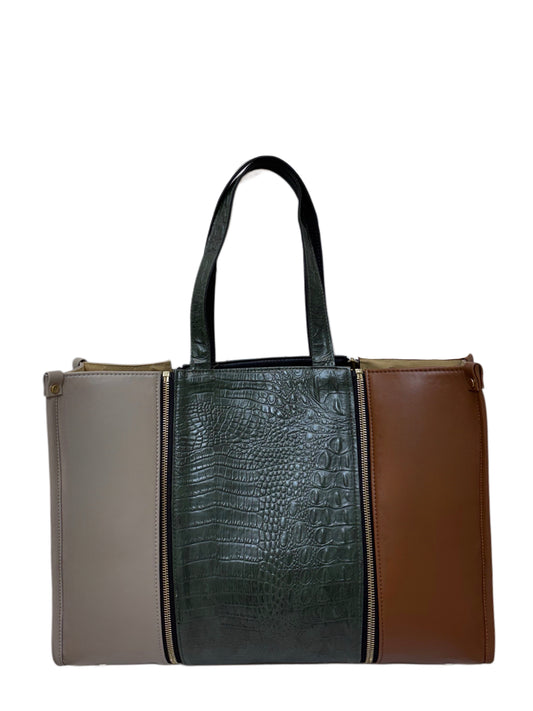 Plaza Taupe x Tan  - Textured Green