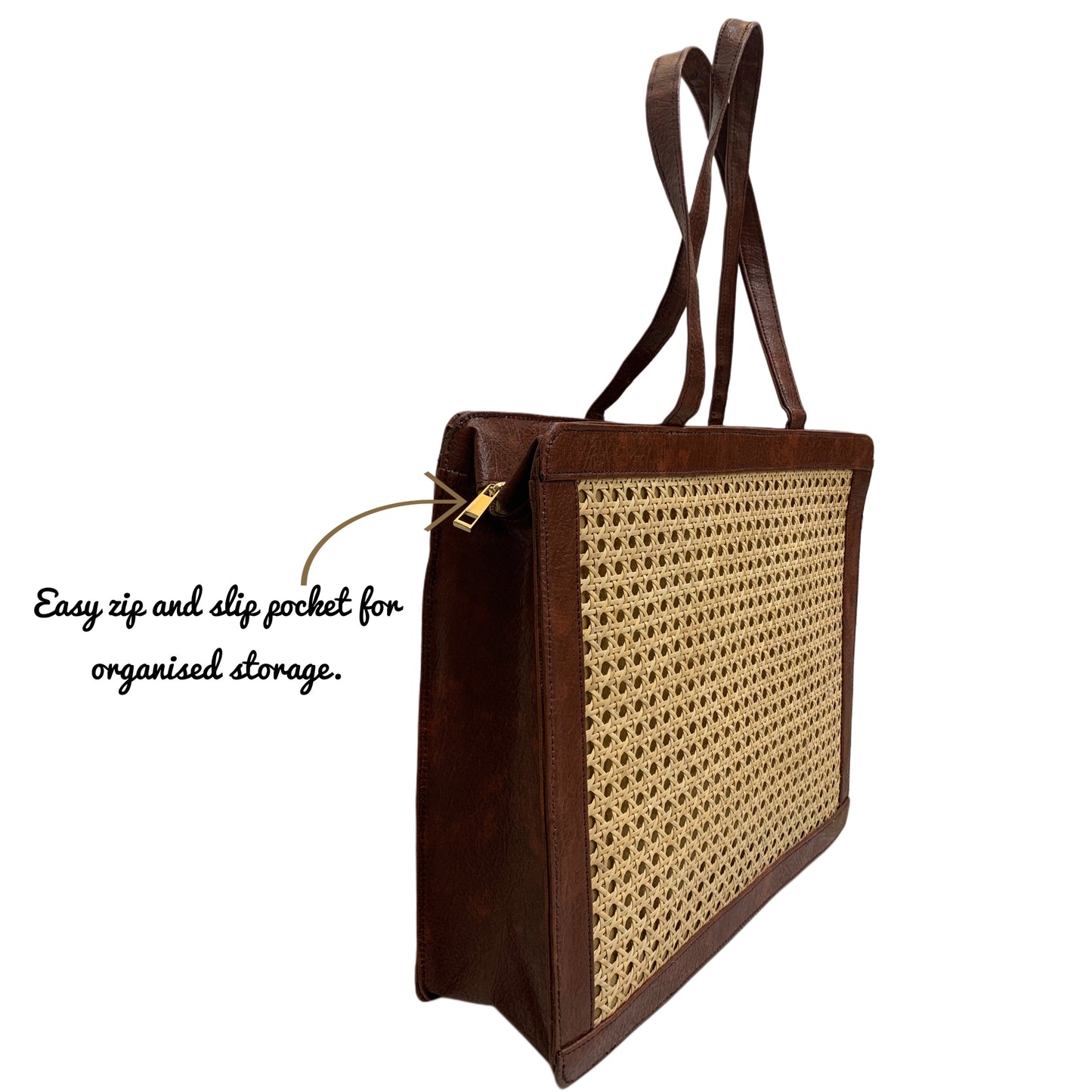 9 AM Tote - Deep Tan