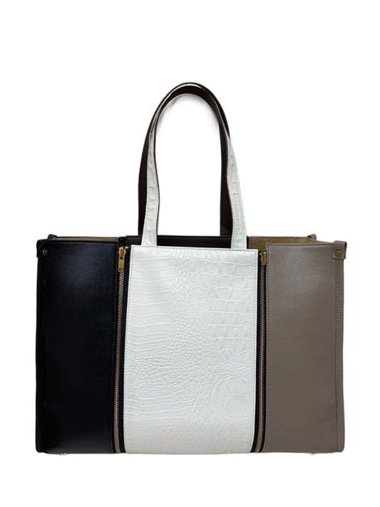 Plaza Taupe x Black  - Textured White