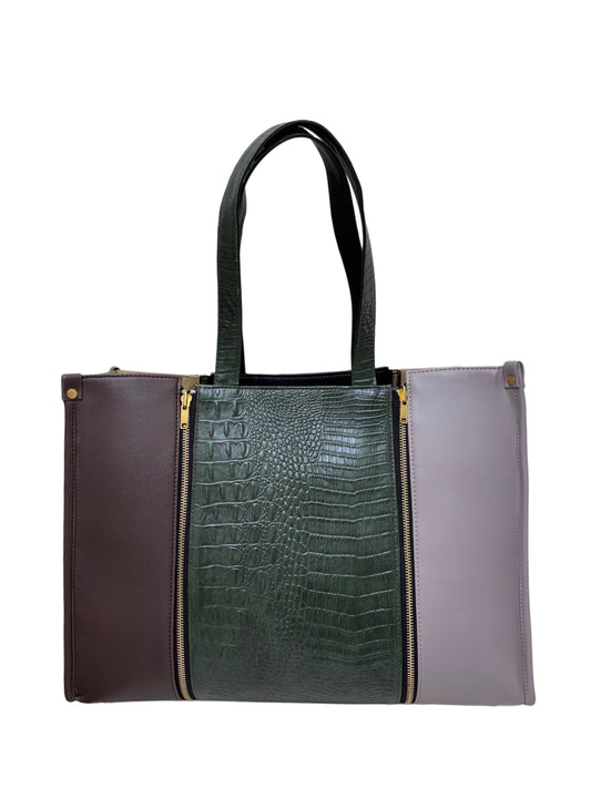 Burgundy x Pale Mauve  - Textured Green