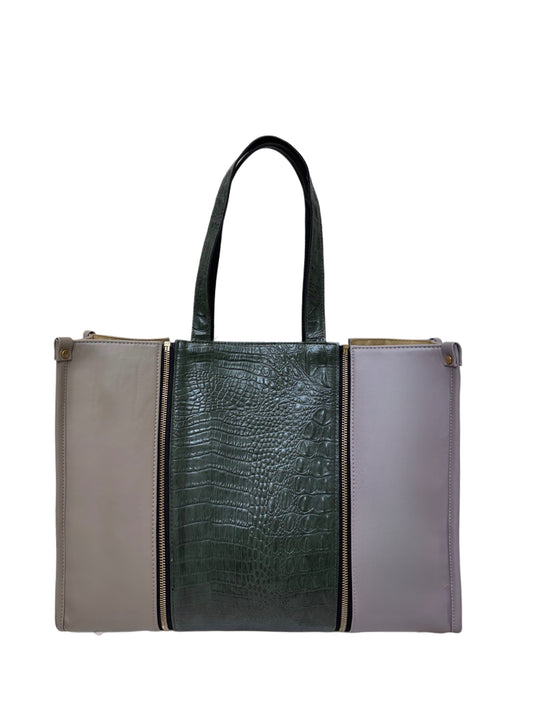 Plaza Taupe x Pale Mauve  - Textured Green
