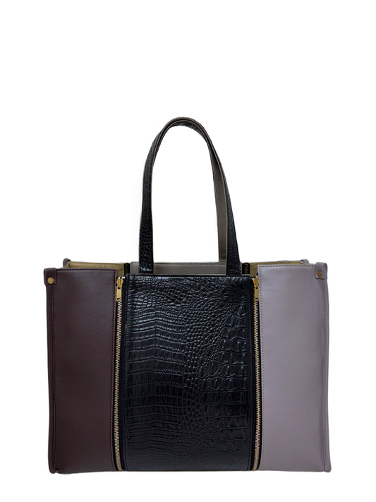 Pale Mauve x Burgundy  - Textured Black