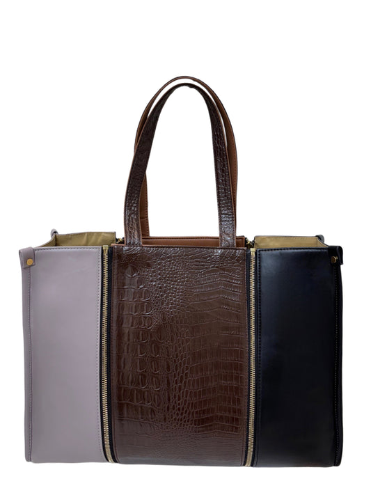 Pale Mauve x Black  - Textured Brown