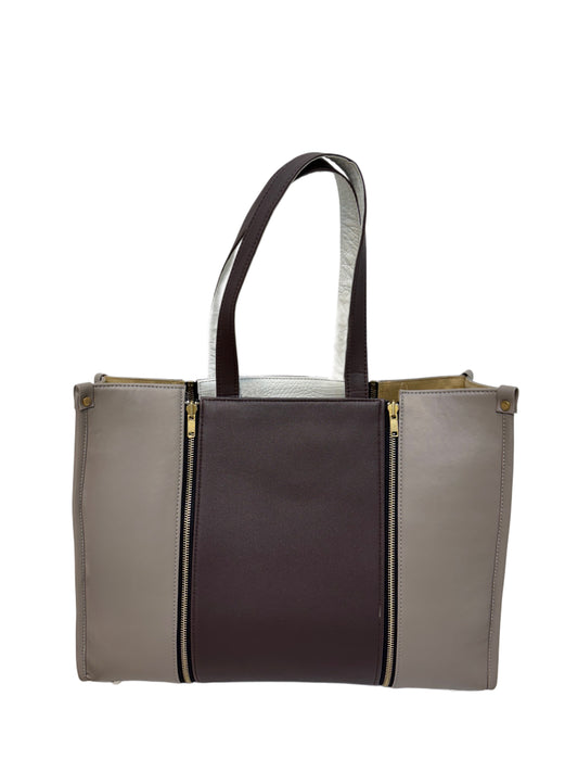 Plaza Taupe -  Textured White