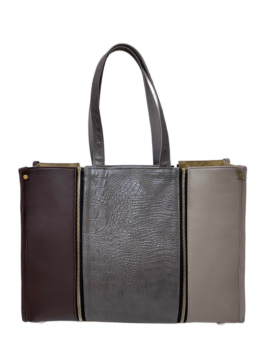 Burgundy x Plaza Taupe  - Textured Grey
