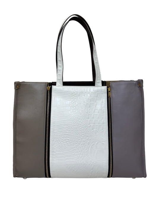 Pale Mauve x Plaza Taupe  - Textured White